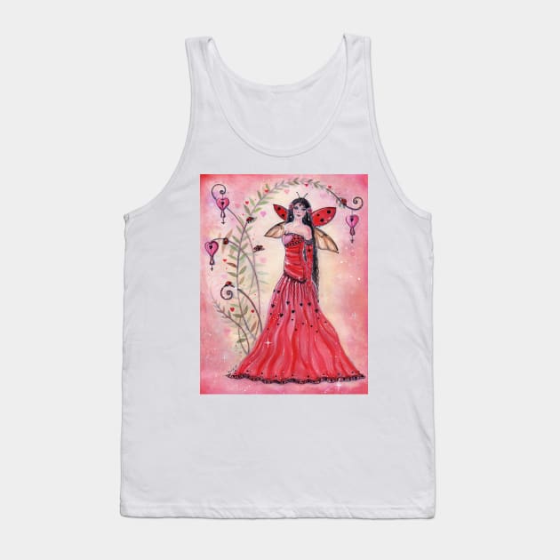 Lady love bug valentine art by Renee Lavoie Tank Top by ReneeLLavoie